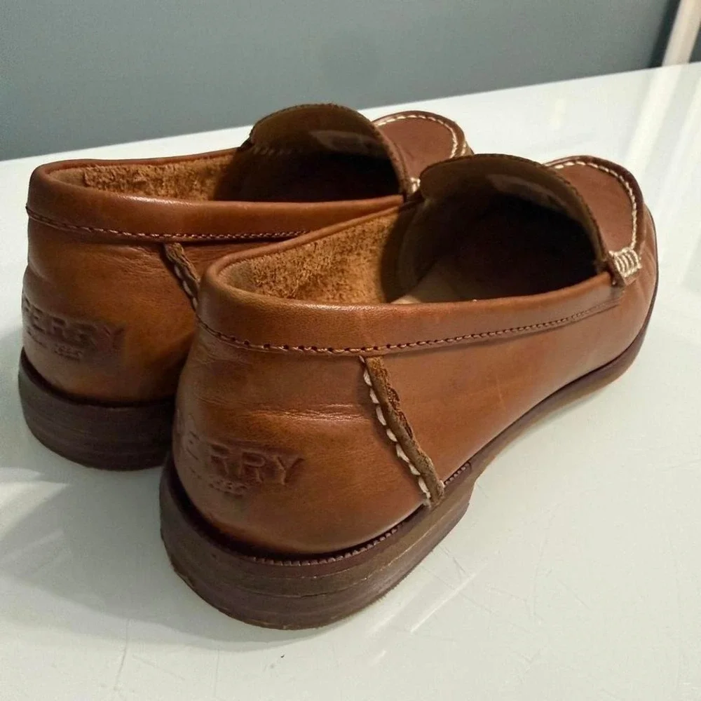 Sperry Brown Leather Penny Loafers Women's Size 7.5